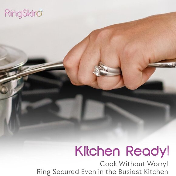 Silicone Ring Protector Pack of 3 Fits Sizes 4-8 Protects Engagement and Wedding - Picture 7 of 7